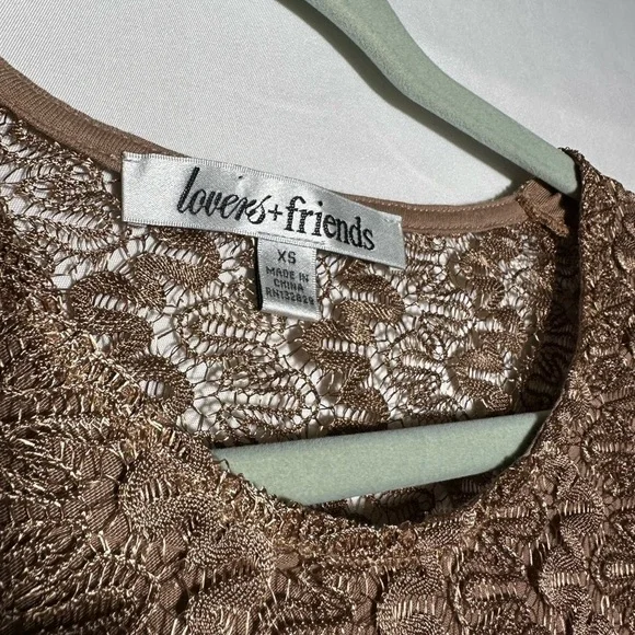 NWT Lovers + Friends Brown Lace Dress Size XS - Picture 7 of 7